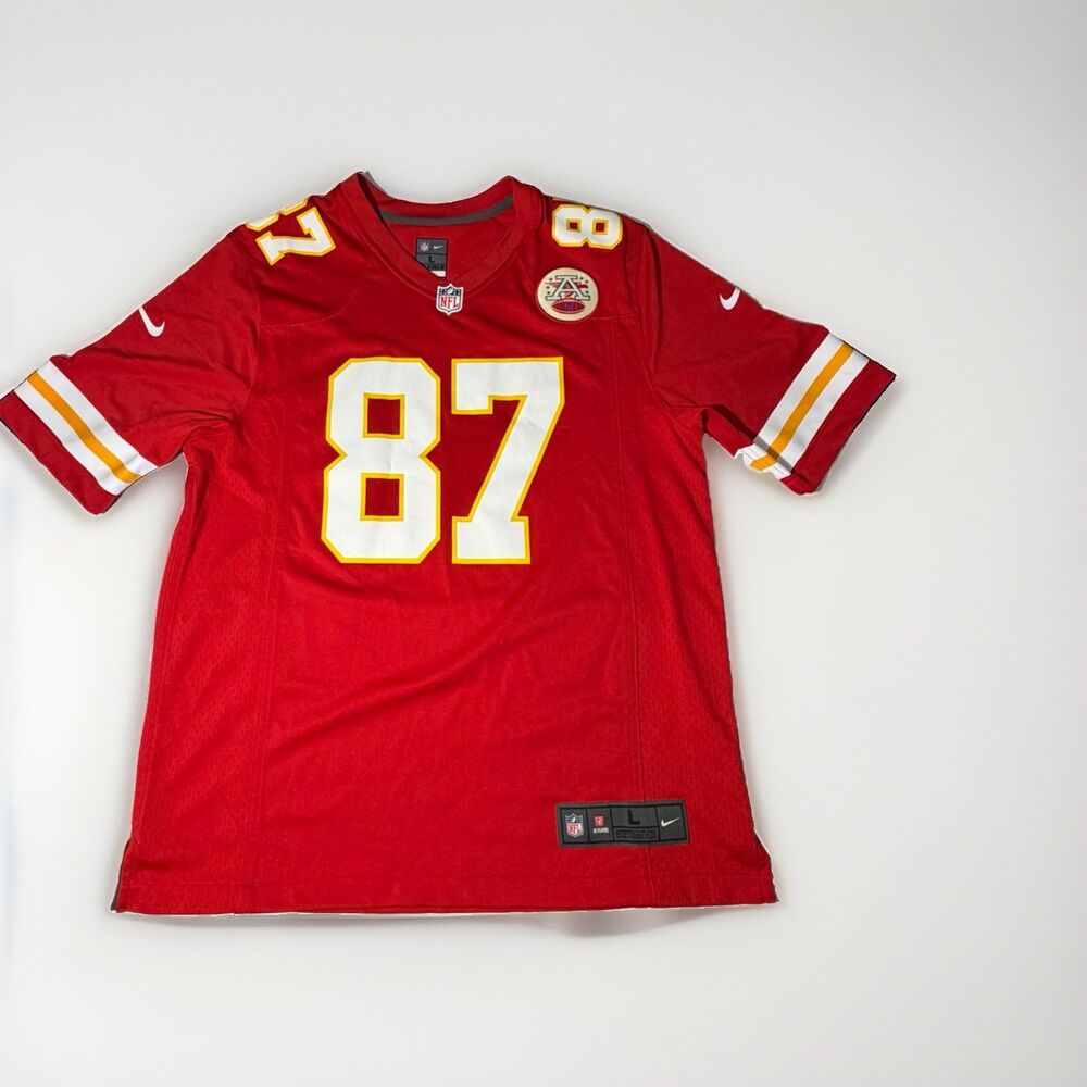 NWOT Nike Travis Kelce Chiefs Jersey Men L #87 Red NFL On Field
